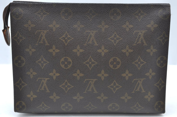 Authentic Louis Vuitton Monogram Poche Toilette 26 Cosmetics Pouch Junk K4036
