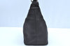 Authentic GUCCI Bamboo 2Way Shoulder Bag Nylon Enamel Gray K4038