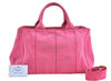 Authentic PRADA Canapa M 2Way Tote Hand Bag Canvas BN2642 Pink K4040