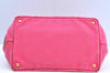 Authentic PRADA Canapa M 2Way Tote Hand Bag Canvas BN2642 Pink K4040