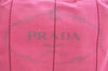 Authentic PRADA Canapa M 2Way Tote Hand Bag Canvas BN2642 Pink K4040