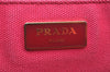 Authentic PRADA Canapa M 2Way Tote Hand Bag Canvas BN2642 Pink K4040