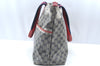 Authentic GUCCI Sherry Line GG Crystal Tote Bag PVC Leather 155524 Navy K4041