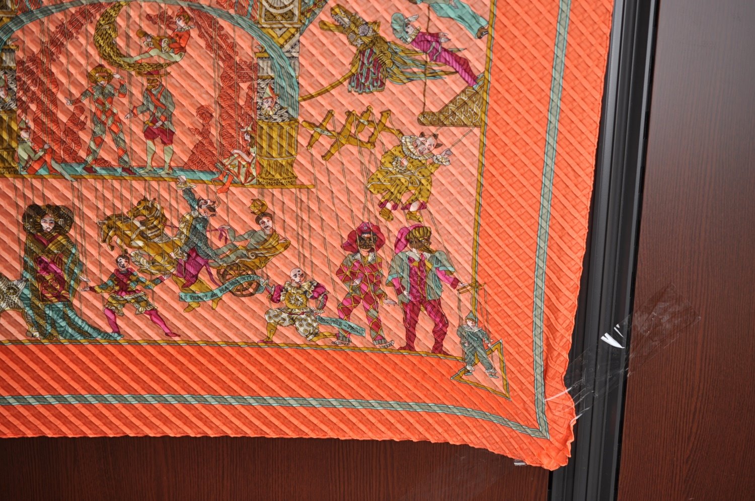 Authentic HERMES Double Pleats Scarf 