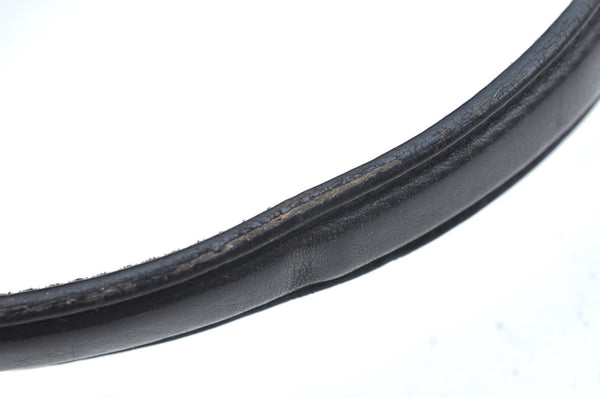 Authentic GUCCI Vintage Shoulder Hand Bag Nylon Leather Black  K4045