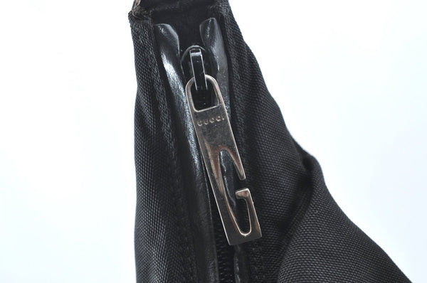 Authentic GUCCI Vintage Shoulder Hand Bag Nylon Leather Black  K4045