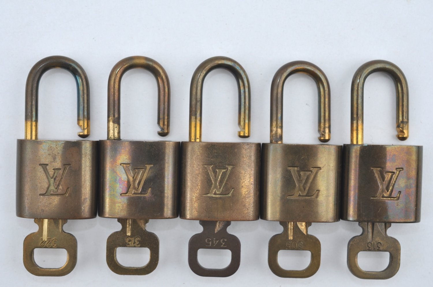 Authentic Louis Vuitton Padlock & Keys 10Set LV K4052