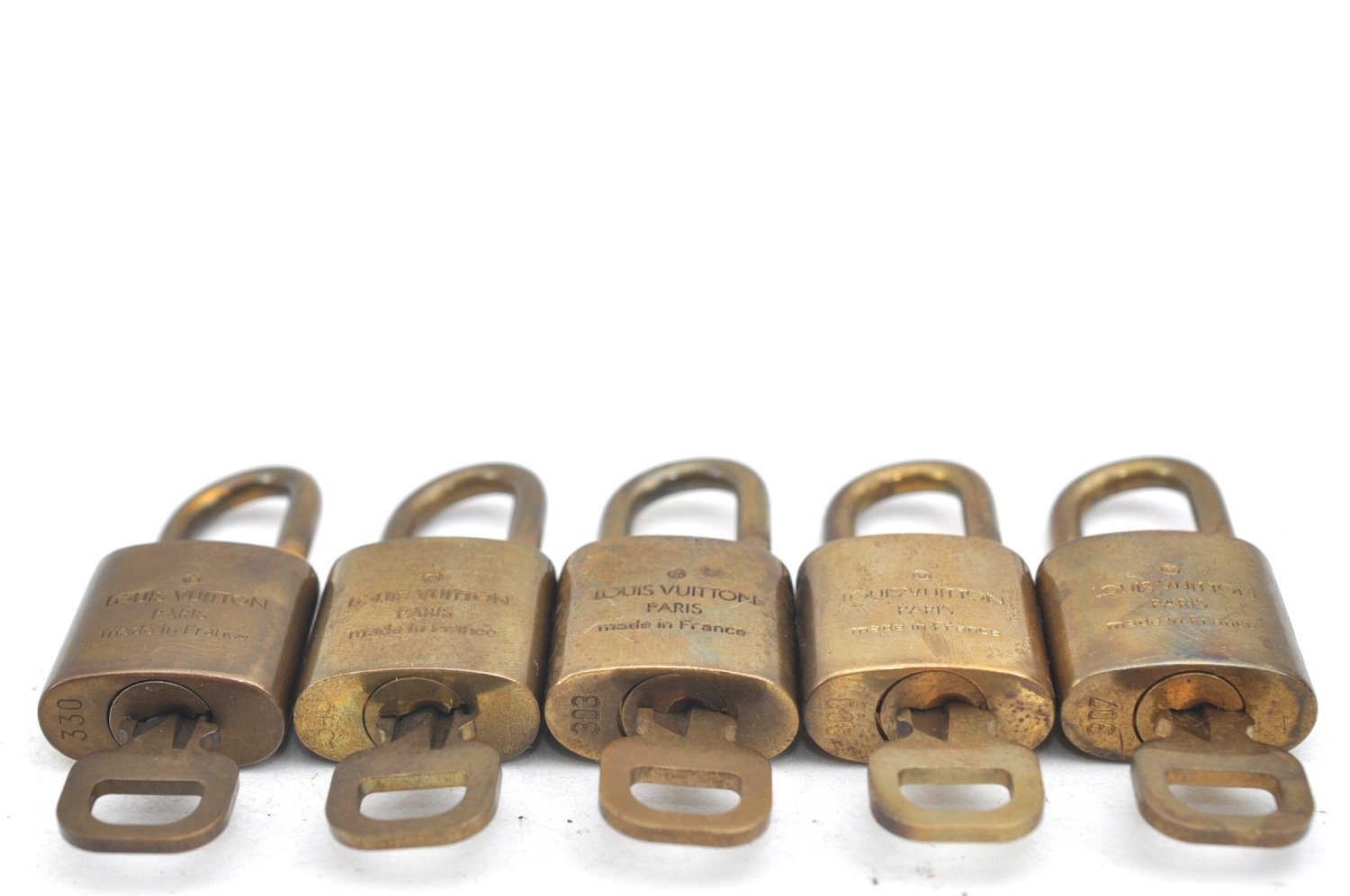 Authentic Louis Vuitton Padlock & Keys 10Set LV K4054