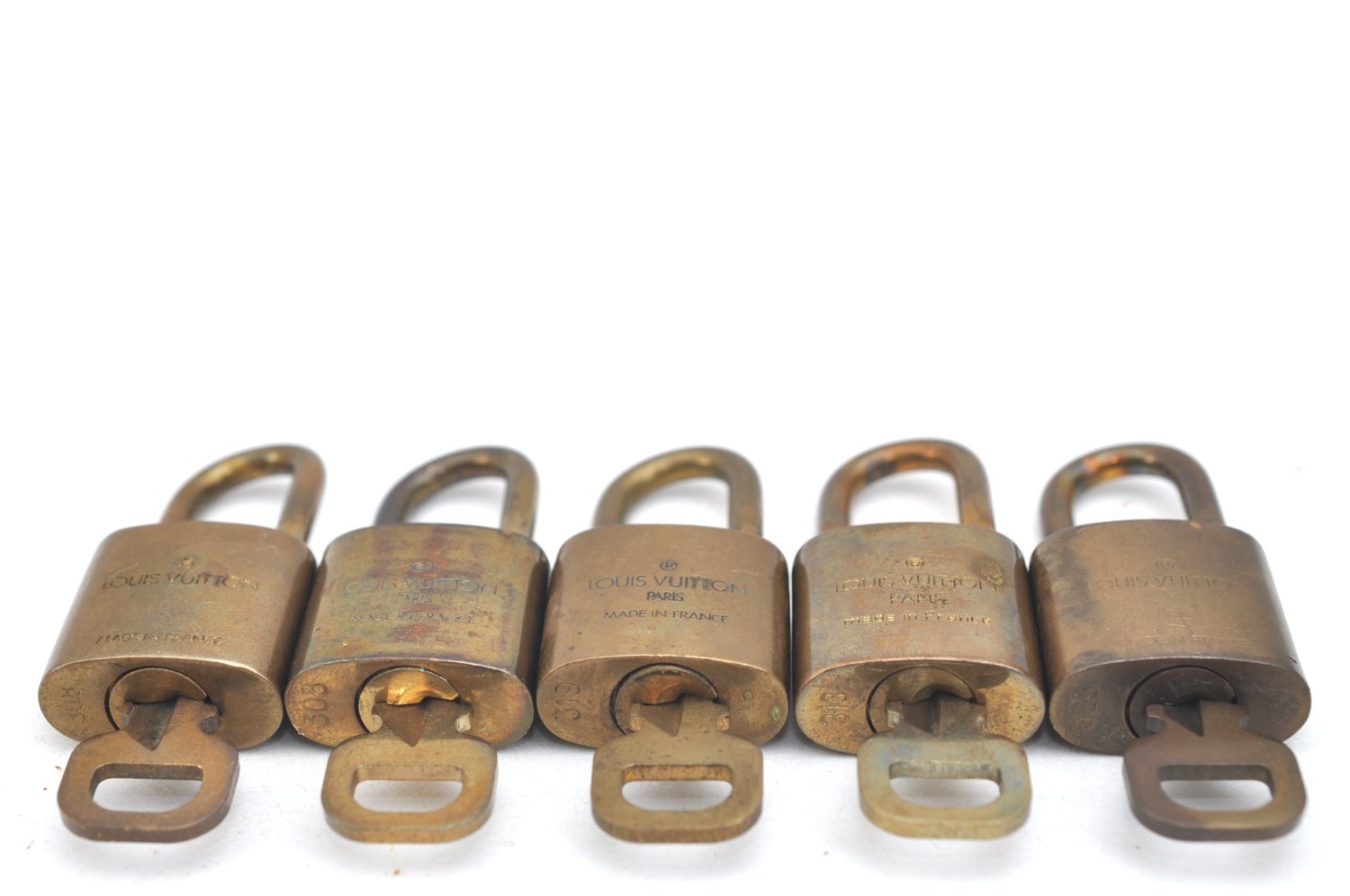 Authentic Louis Vuitton Padlock & Keys 10Set LV K4056