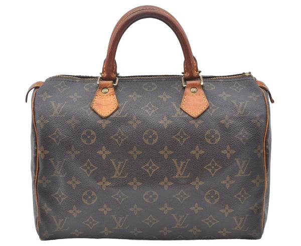 Authentic Louis Vuitton Monogram Speedy 30 Hand Boston Bag M41526 LV Junk K4061