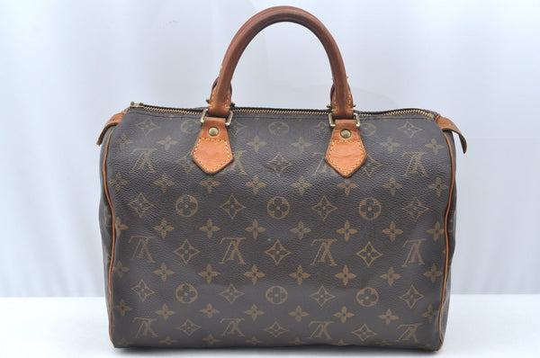 Authentic Louis Vuitton Monogram Speedy 30 Hand Boston Bag M41526 LV Junk K4061