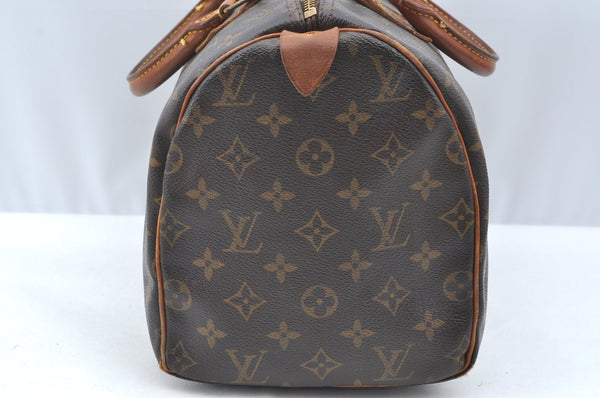 Authentic Louis Vuitton Monogram Speedy 30 Hand Boston Bag M41526 LV Junk K4061