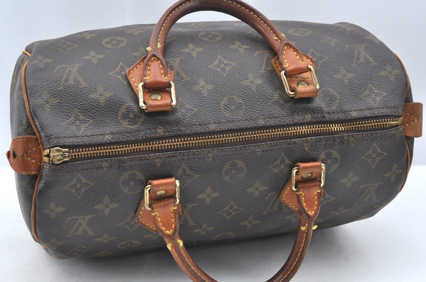 Authentic Louis Vuitton Monogram Speedy 30 Hand Boston Bag M41526 LV Junk K4061