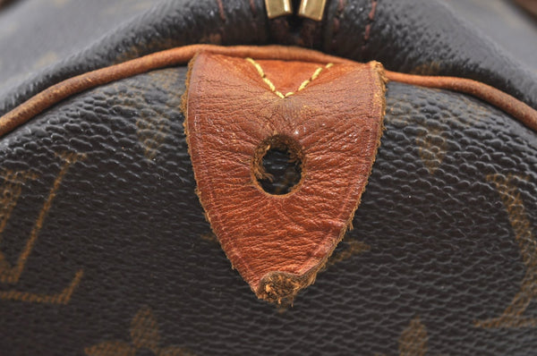 Authentic Louis Vuitton Monogram Speedy 30 Hand Boston Bag M41526 LV Junk K4061