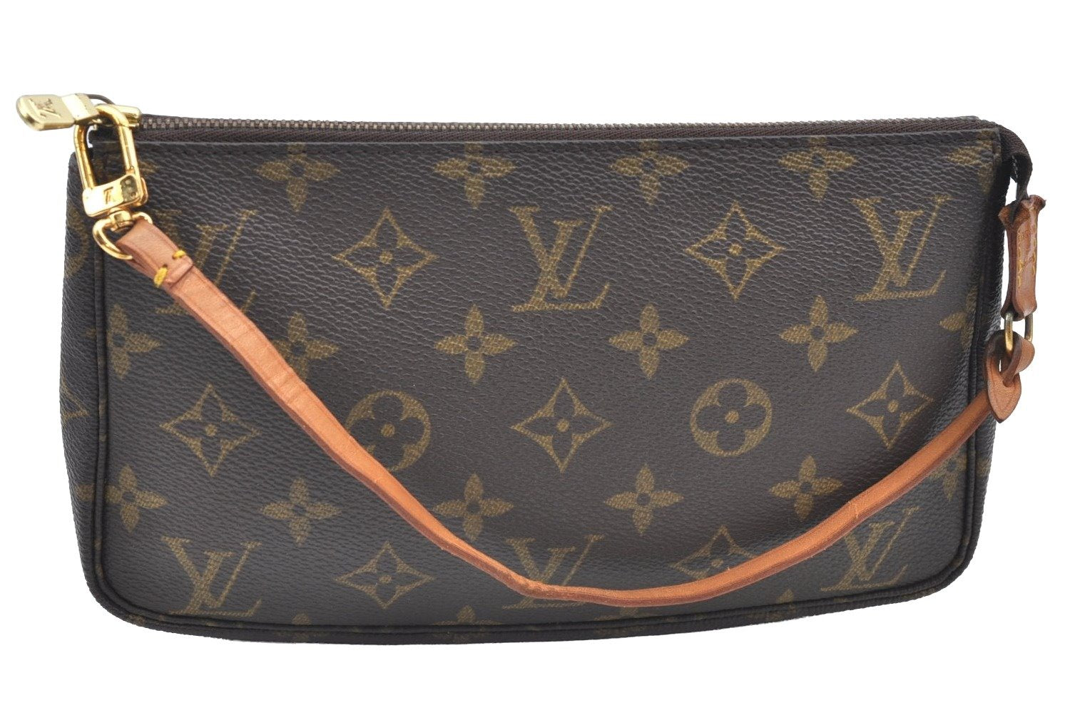 Authentic Louis Vuitton Monogram Pochette Accessoires Pouch M51980 LV K4064