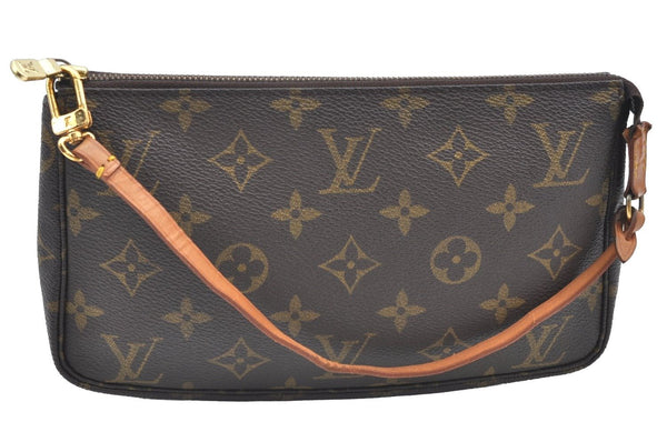 Authentic Louis Vuitton Monogram Pochette Accessoires Pouch M51980 LV K4064