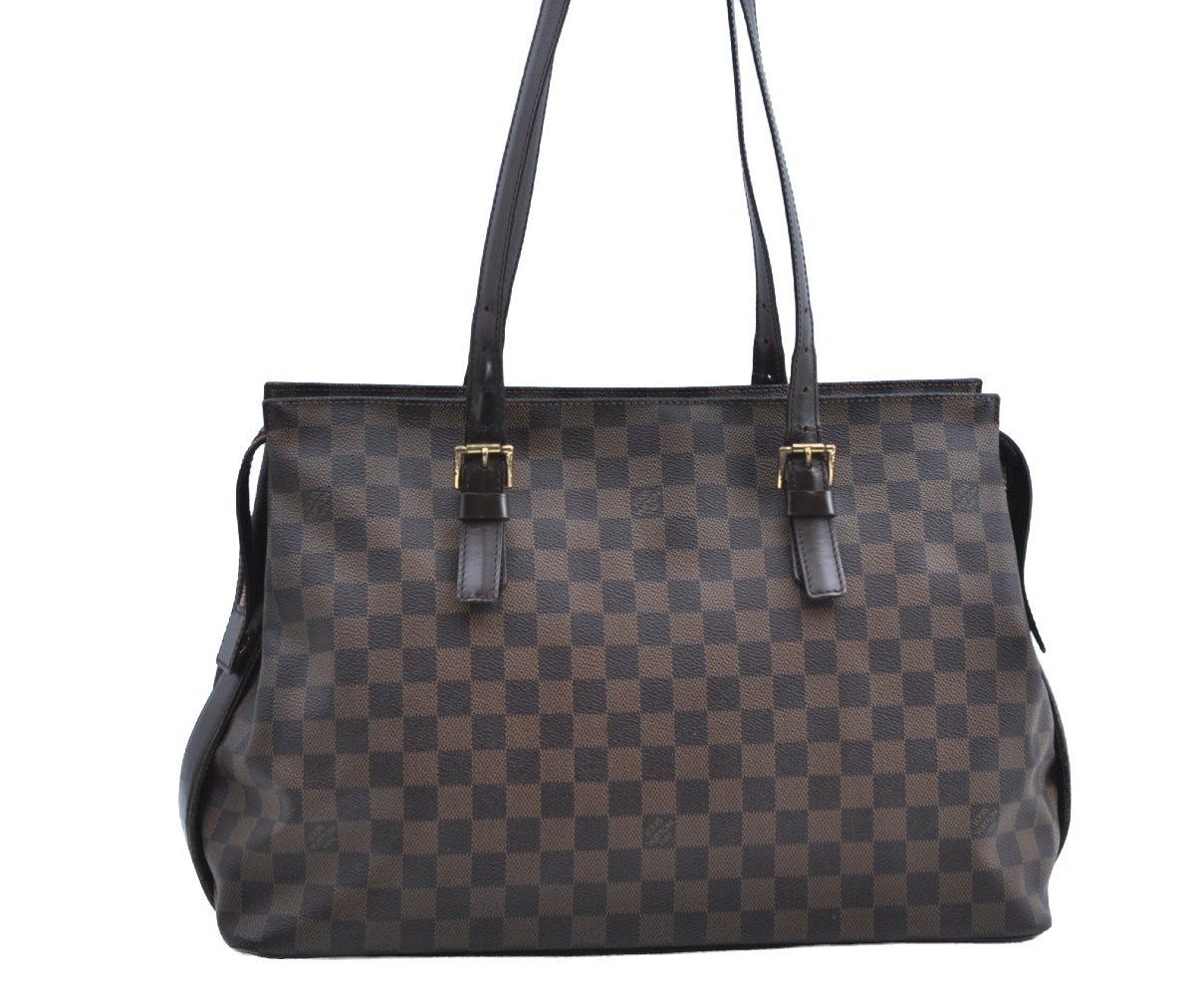 Authentic Louis Vuitton Damier Chelsea Shoulder Tote Bag N51119 LV K4065