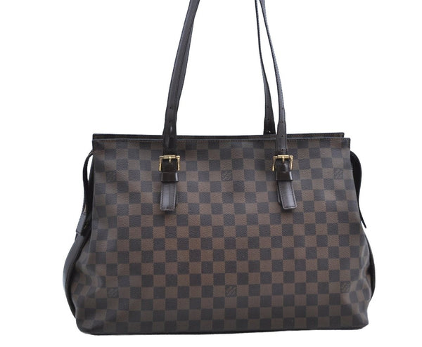 Authentic Louis Vuitton Damier Chelsea Shoulder Tote Bag N51119 LV K4065