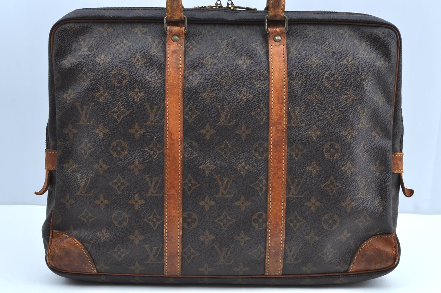 Authentic Louis Vuitton Monogram Porte Documents Voyage M40226 Briefcase K4069
