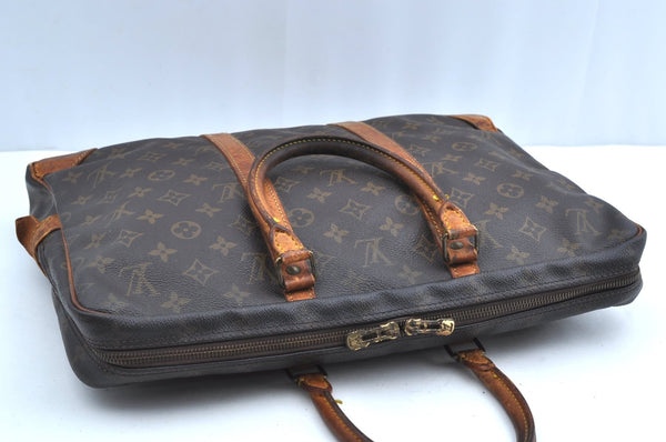 Authentic Louis Vuitton Monogram Porte Documents Voyage M40226 Briefcase K4069
