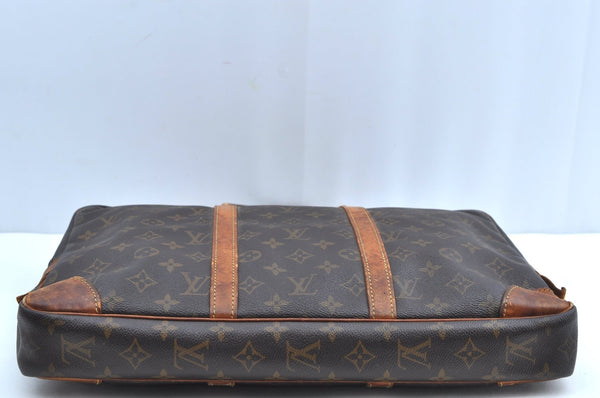 Authentic Louis Vuitton Monogram Porte Documents Voyage M40226 Briefcase K4069