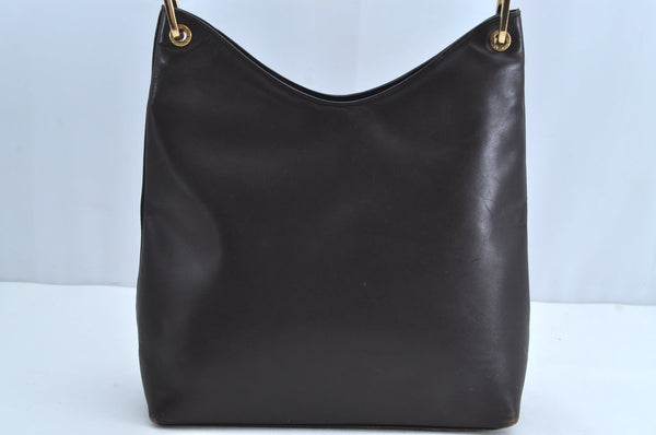 Authentic GUCCI Bamboo Shoulder Hand Bag Purse Leather 0013007 Brown K4070