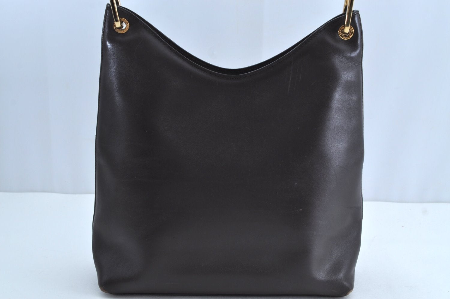 Authentic GUCCI Bamboo Shoulder Hand Bag Purse Leather 0013007 Brown K4070