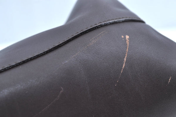 Authentic GUCCI Bamboo Shoulder Hand Bag Purse Leather 0013007 Brown K4070