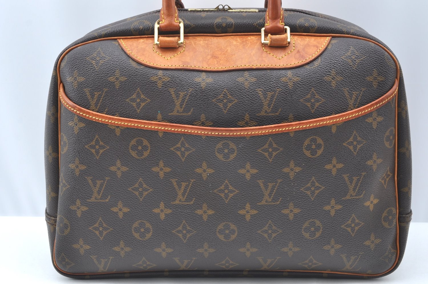 Authentic Louis Vuitton Monogram Deauville Hand Bag M47270 LV K4071