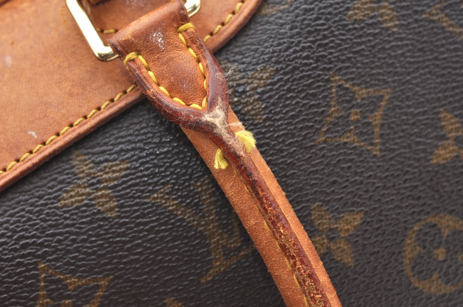 Authentic Louis Vuitton Monogram Deauville Hand Bag M47270 LV K4071