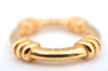 Authentic HERMES Scarf Ring BouEe Circle Design Gold Tone K4079