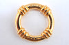 Authentic HERMES Scarf Ring BouEe Circle Design Gold Tone K4079