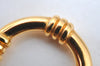 Authentic HERMES Scarf Ring BouEe Circle Design Gold Tone K4079