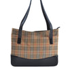 Authentic BURBERRY Nova Check Shoulder Tote Bag Canvas Leather Brown Beige K4086