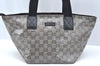 Authentic GUCCI GG Crystal Shoulder Tote Bag PVC Leather 131228 Blue K4088