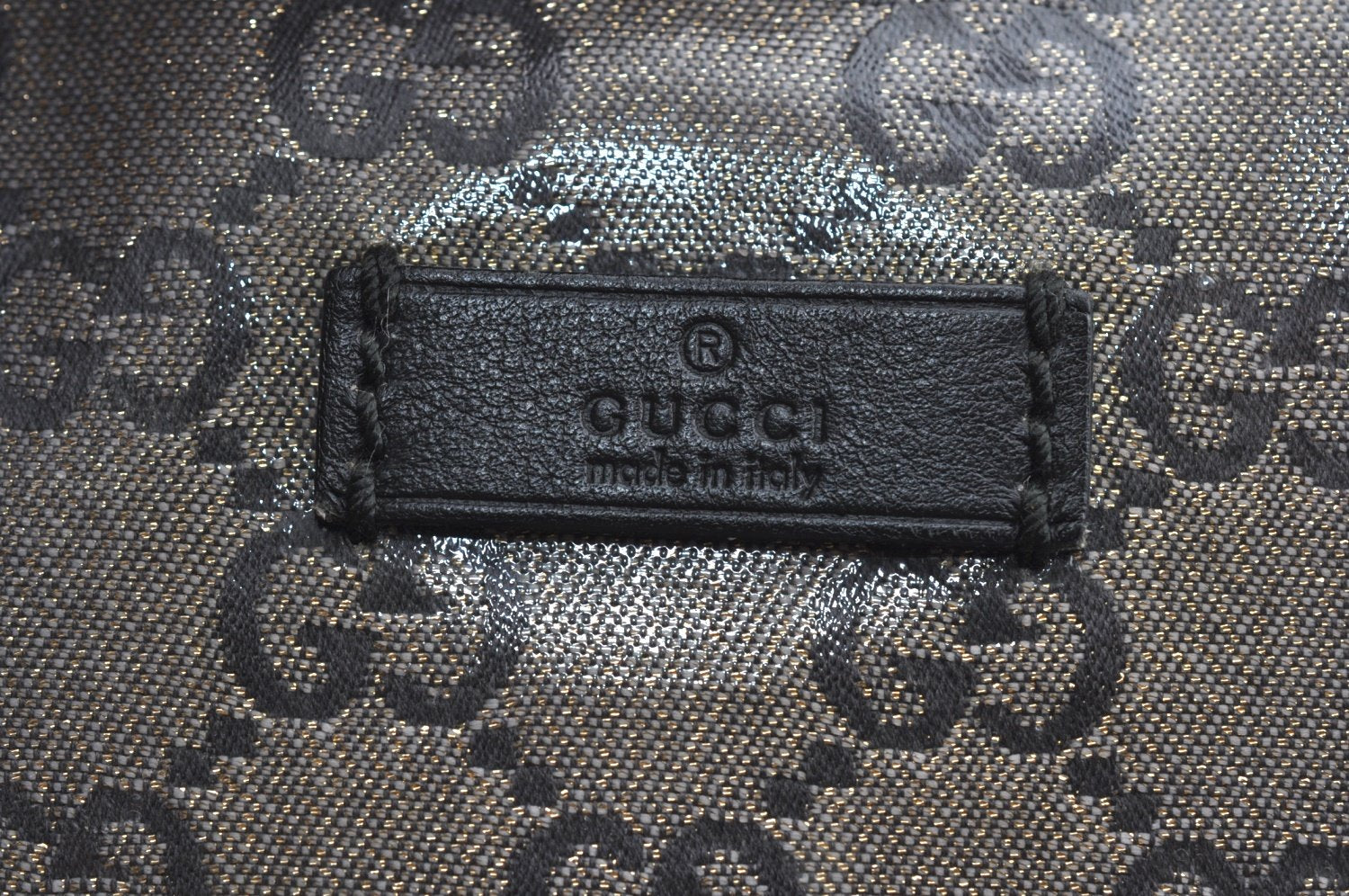 Authentic GUCCI GG Crystal Shoulder Tote Bag PVC Leather 131228 Blue K4088