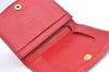 Authentic Louis Vuitton Epi Cuvette Coin Case Wallet Purse Red M63707 LV K4094