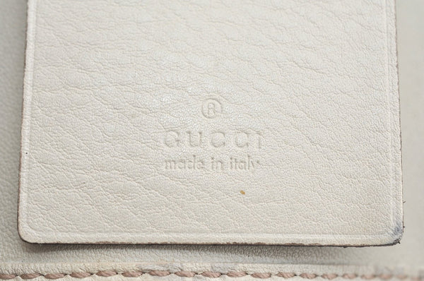 Authentic GUCCI Guccissima Lovely Heart 6 Key Case GG Leather 257217 White K4095