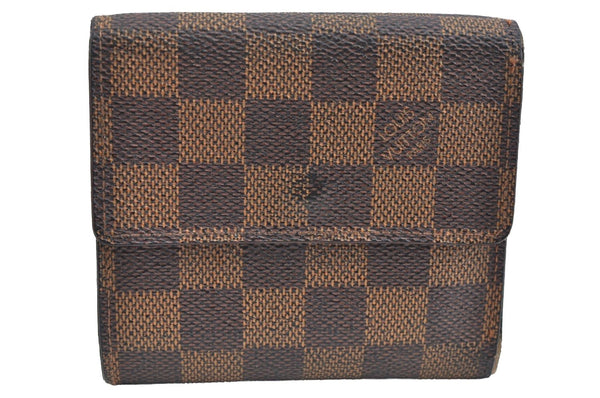 Auth Louis Vuitton Damier Porte Monnaie Billet Carte Credit N61652 Wallet K4096