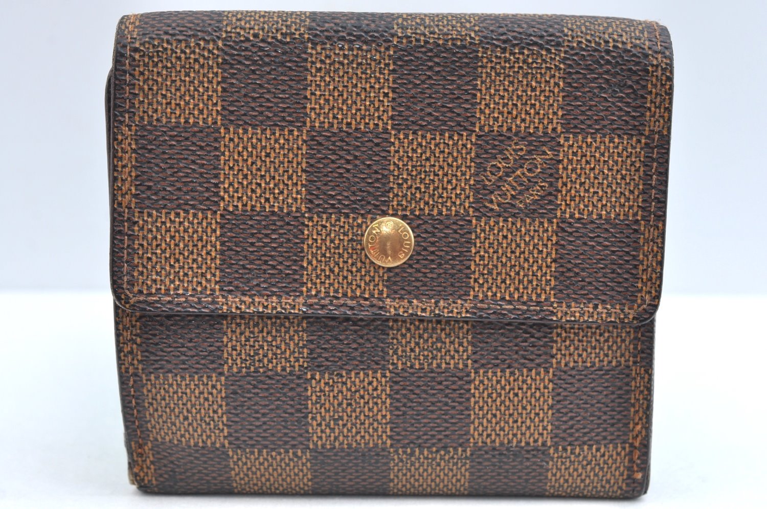 Auth Louis Vuitton Damier Porte Monnaie Billet Carte Credit N61652 Wallet K4096