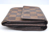 Auth Louis Vuitton Damier Porte Monnaie Billet Carte Credit N61652 Wallet K4096