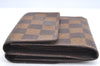 Auth Louis Vuitton Damier Porte Monnaie Billet Carte Credit N61652 Wallet K4096