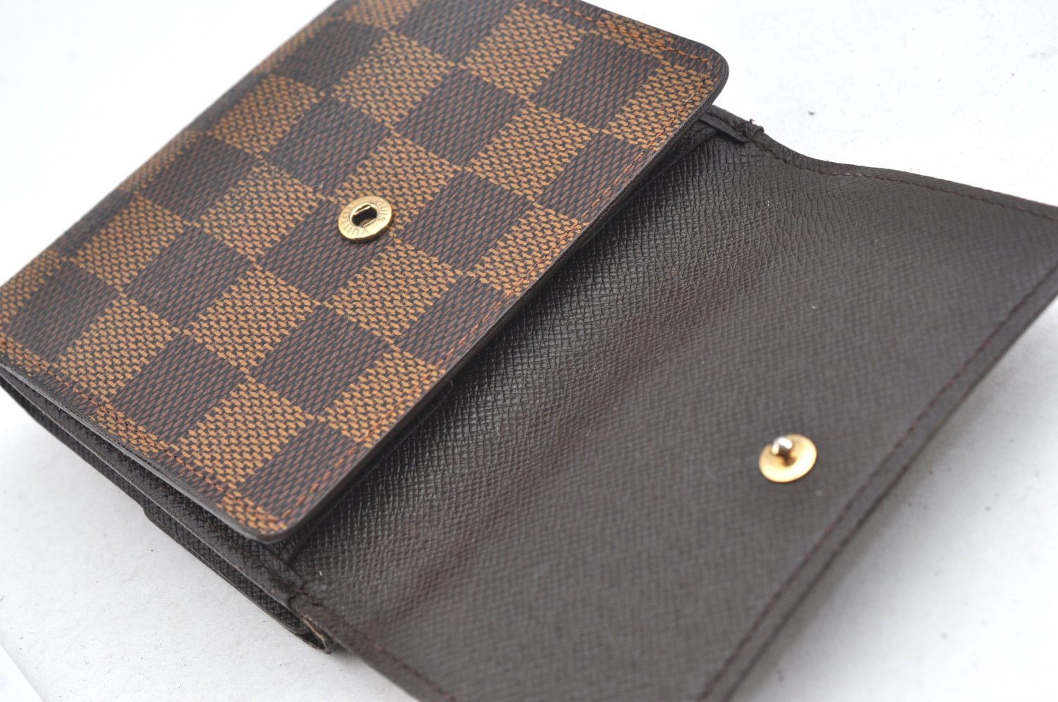 Auth Louis Vuitton Damier Porte Monnaie Billet Carte Credit N61652 Wallet K4096