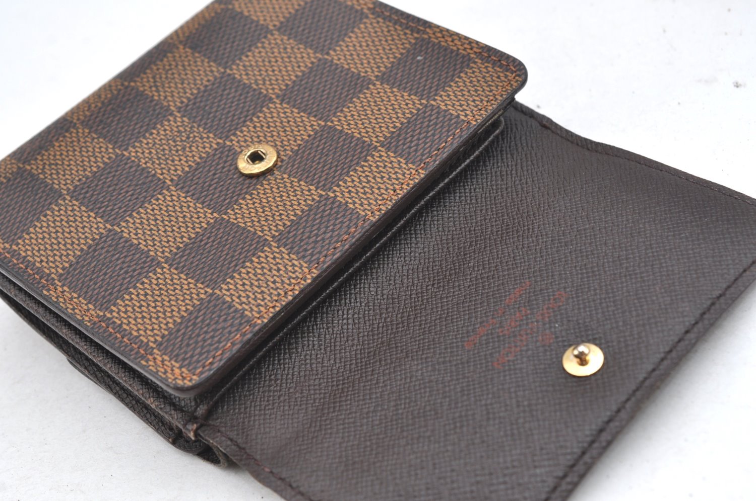 Auth Louis Vuitton Damier Porte Monnaie Billet Carte Credit N61652 Wallet K4096