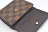 Auth Louis Vuitton Damier Porte Monnaie Billet Carte Credit N61652 Wallet K4096