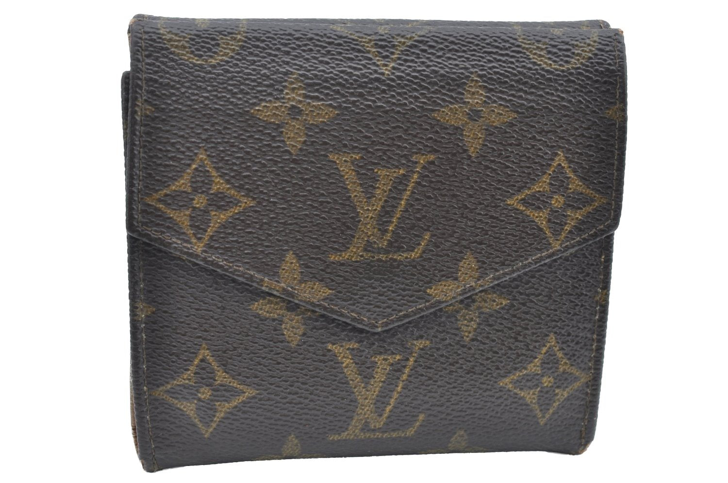 Authentic Louis Vuitton Monogram Porte Monnaie Billets Wallet M61660 LV K4097