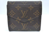 Authentic Louis Vuitton Monogram Porte Monnaie Billets Wallet M61660 LV K4097