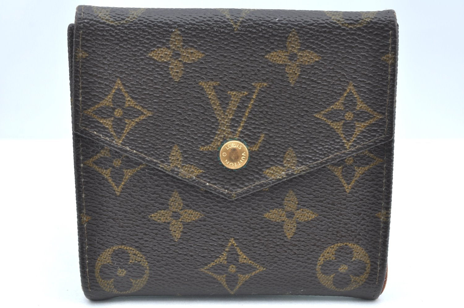 Authentic Louis Vuitton Monogram Porte Monnaie Billets Wallet M61660 LV K4097