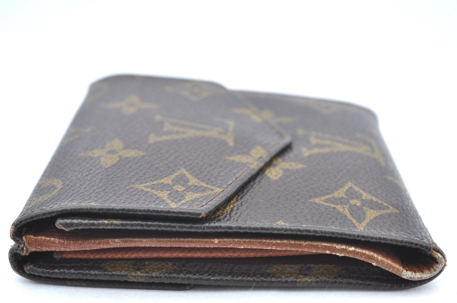 Authentic Louis Vuitton Monogram Porte Monnaie Billets Wallet M61660 LV K4097