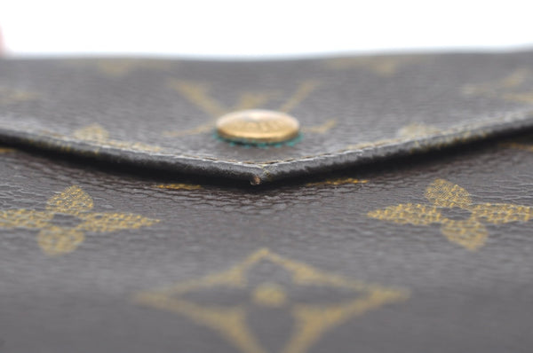 Authentic Louis Vuitton Monogram Porte Monnaie Billets Wallet M61660 LV K4097